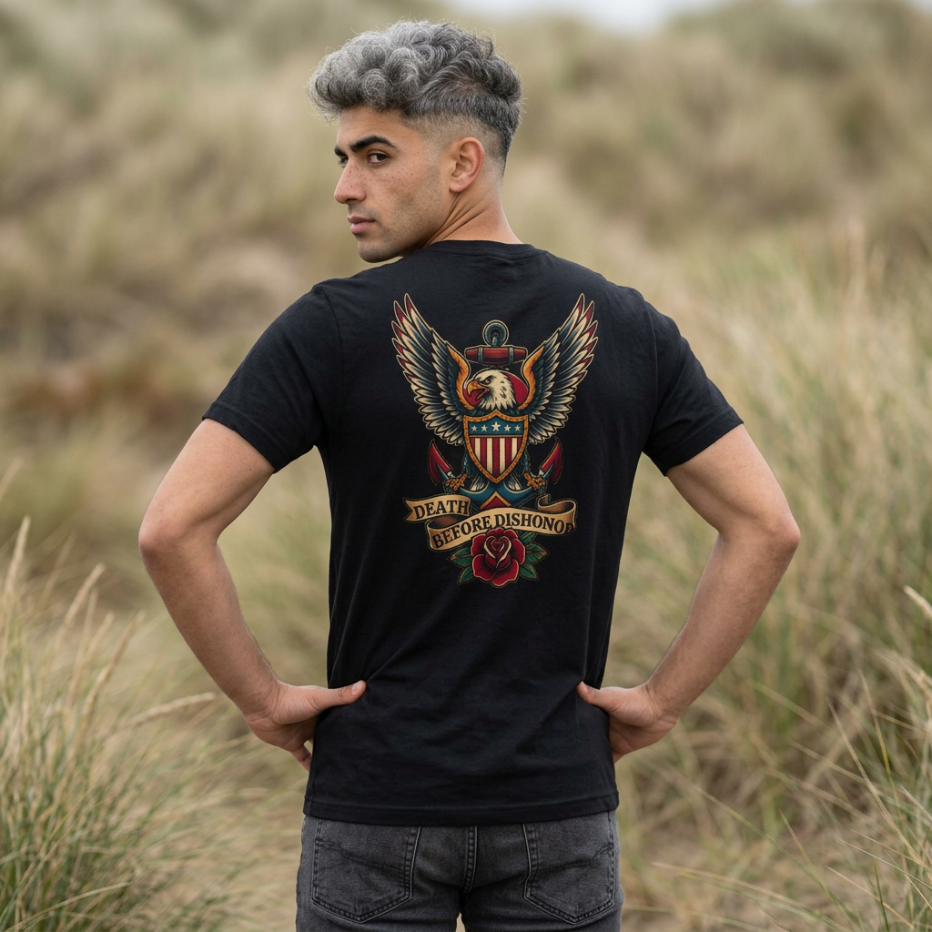 Death Before Dishonor Eagle Tattoo Tee