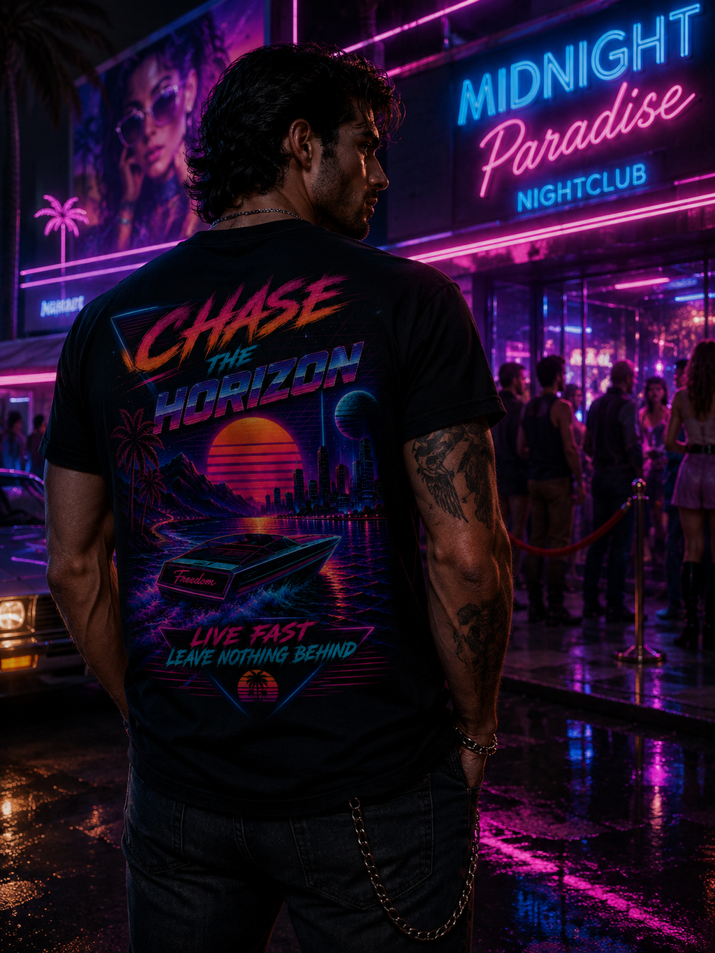 Chase the Horizon — Live Fast Leave Nothing Behind Tee