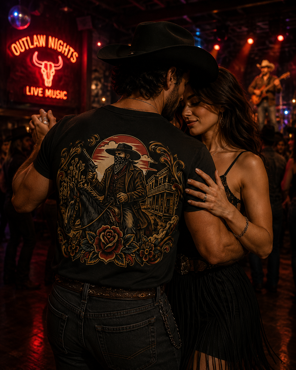 Dead Man's Ride Cowboy Skull Tee