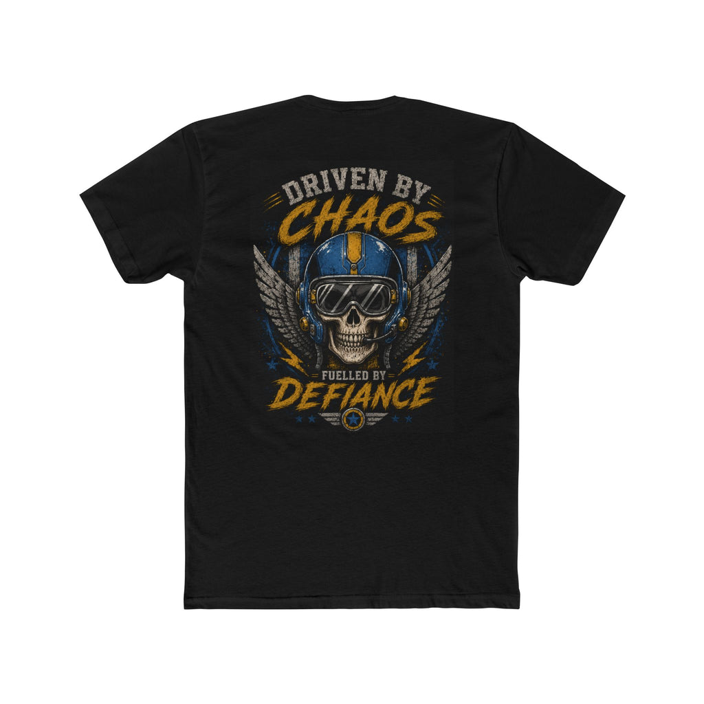 Blue Moto Skull Operator Tee