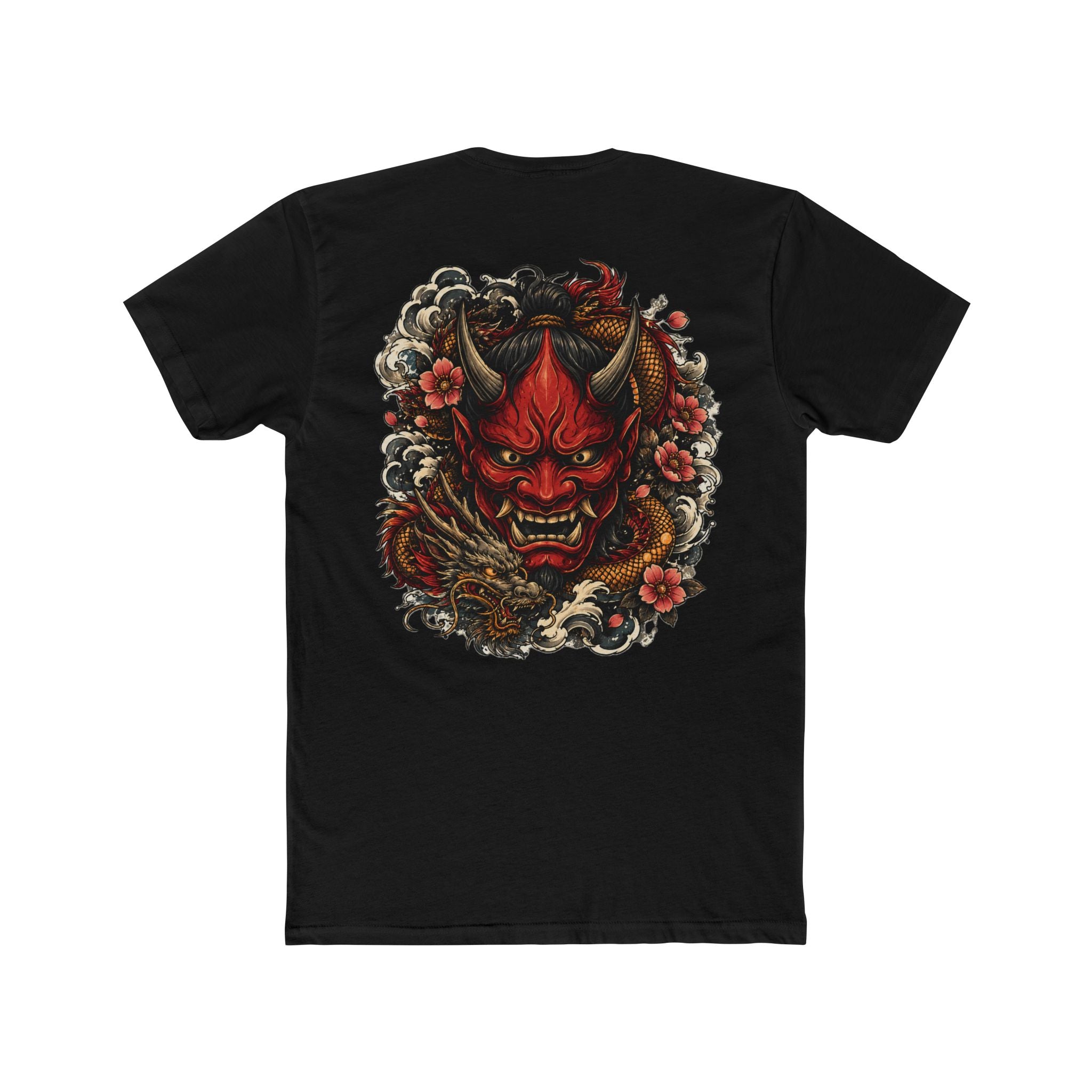 Red Oni Koi Dragon Sakura Wave Tee