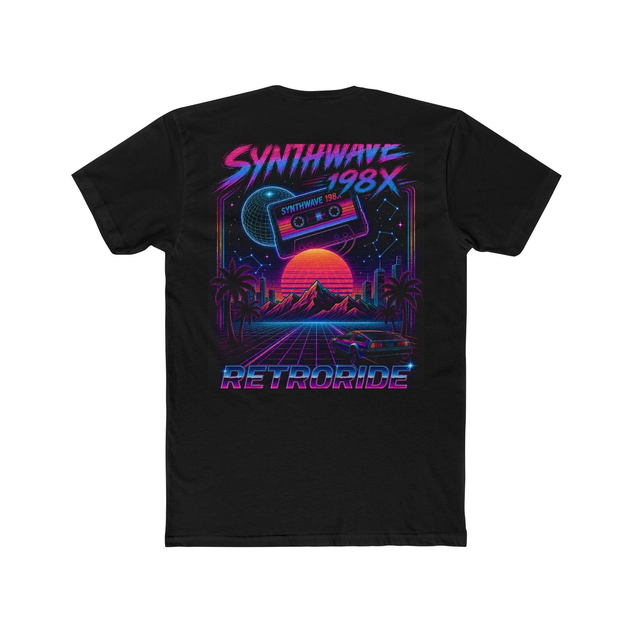 Synthwave 198X Retroride Neon Nights Tee